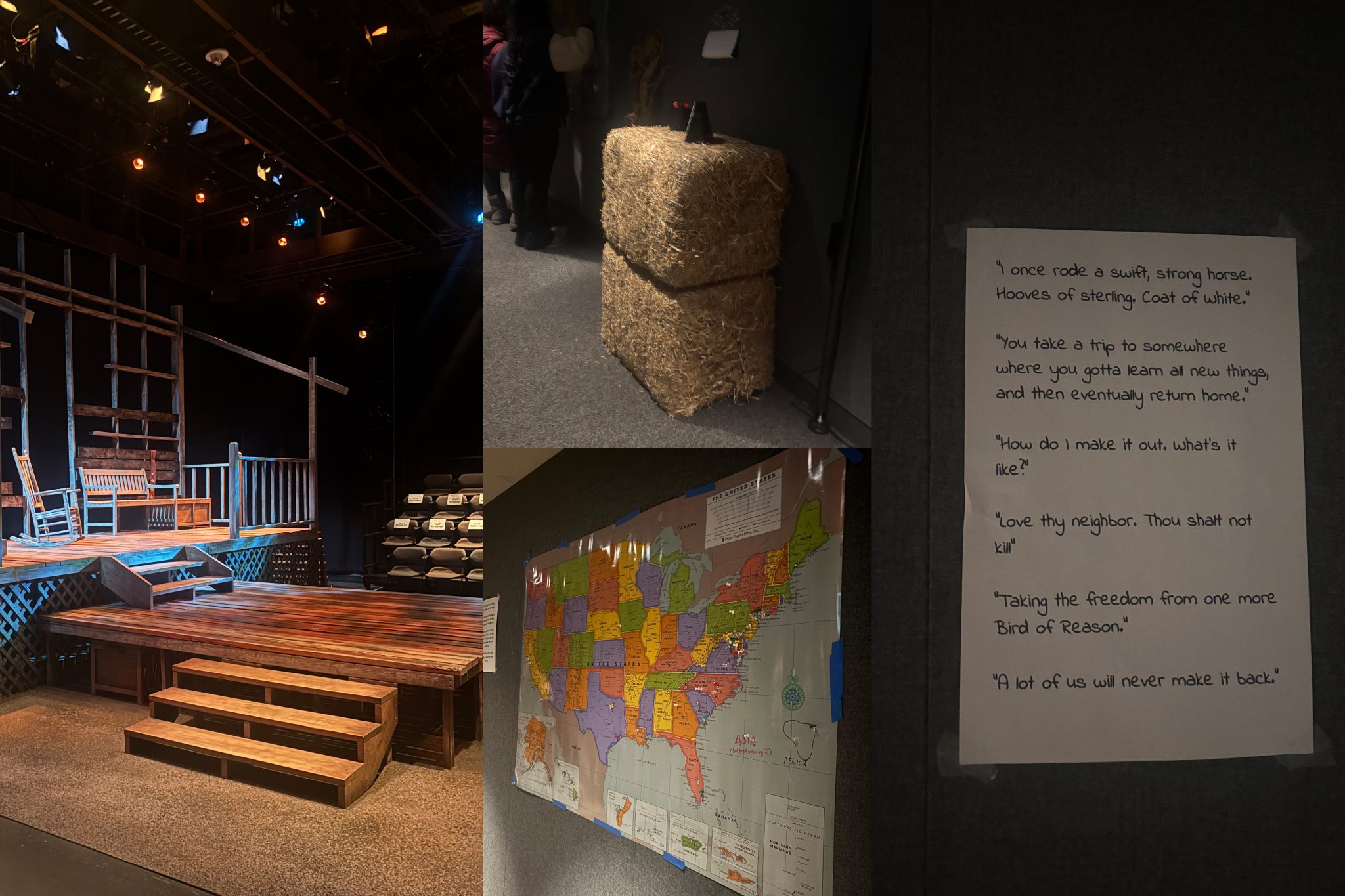 A theater set view from backstage