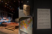 A theater set view from backstage